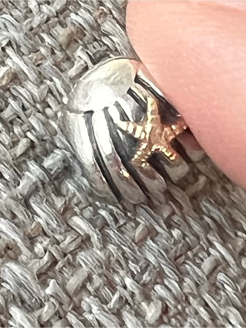 Pandora Starfish Accent charm- Sterling Silver and 14K Gold